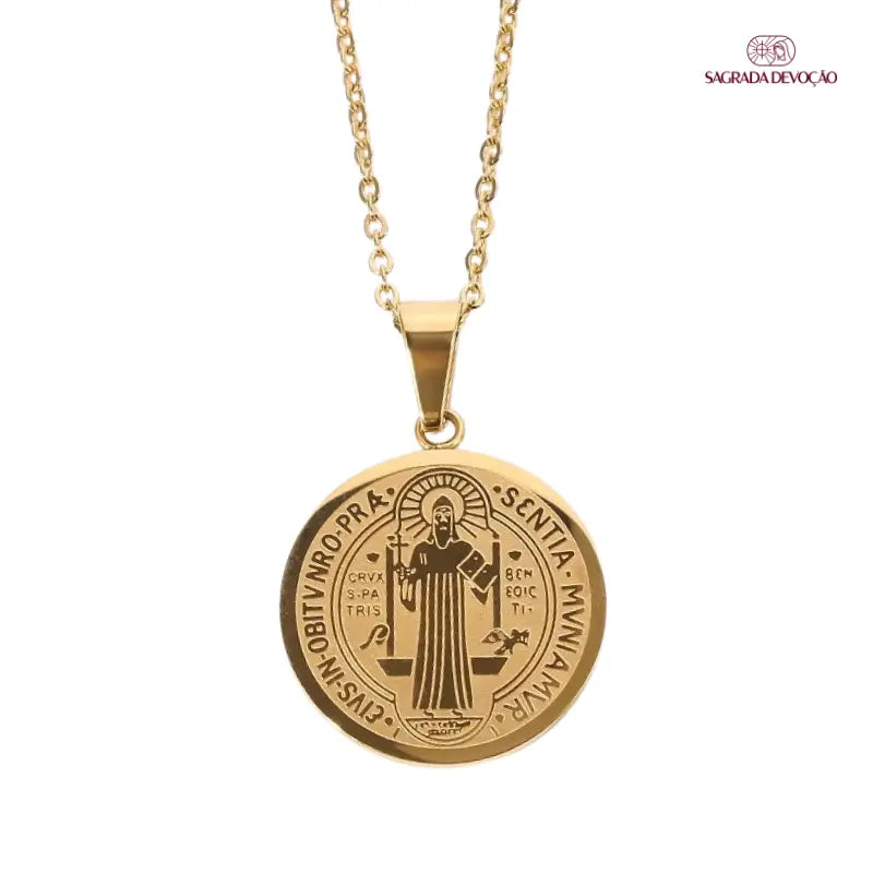 Colar Medalha de São Bento - Ouro