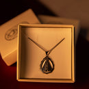 Colar Nossa Senhora Aparecida Black com Zircônias Azuis – Colar Religioso Feminino Premium
