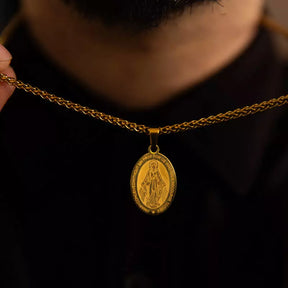 Colar Virgem Maria – Pingente Religioso de Nossa Senhora com Símbolo de Devoção