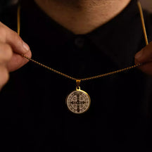 Colar São Bento Masculino e Feminino – Medalha de Proteção Espiritual