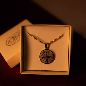 Colar São Bento Masculino e Feminino – Medalha de Proteção Espiritual