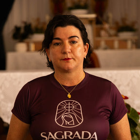 Colar Virgem Maria com Cruz de Zircônia – Colar Religioso Feminino Delicado