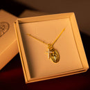 Colar Virgem Maria com Cruz de Zircônia – Colar Religioso Feminino Delicado