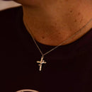 Colar Cruz e Coroa de Cristo - Prata
