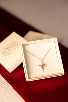 Colar Cruz e Coroa de Cristo – Ouro