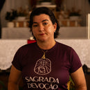 Colar Nossa Senhora Essência Divina Ouro 14k – Pingente Religioso Feminino Vazado com Cruz