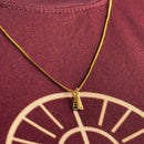 Colar Mini Nossa Senhora Aparecida com Zircônias Ouro – Colar Religioso Feminino Delicado