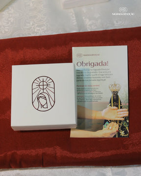 Colar Aura Nossa Senhora Aparecida Dupla Face | Zircônia Premium Ouro 14K