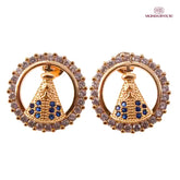 Brinco Redondo Nossa Senhora Aparecida com Zircônias Ouro 14k – Brinco Religioso Feminino Delicado
