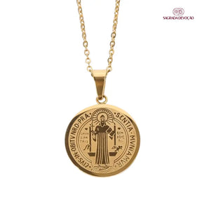 Colar Medalha de São Bento - Ouro